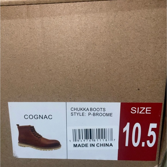 Steve Madden Broome Chukka Men’s Cognac Leather Boots Size 9 Brown Lace P-BROOME - Picture 11 of 13